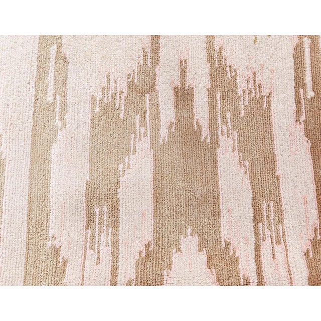 Contemporary Tribal Ikat Medallion Cream Runner "Nomade" by Doris Leslie Blau For Sale In New York - Image 6 of 7