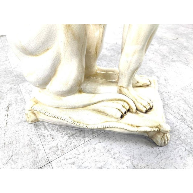 Brown Ceramic Greyhound Sculpture, 1960s For Sale - Image 8 of 12