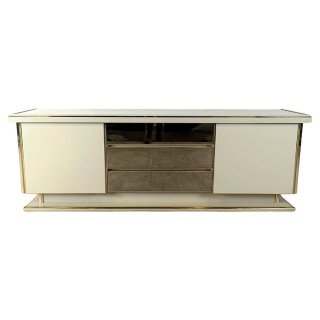 Vintage Brass and Lacquer Sideboard, 1970s For Sale - Image 12 of 12