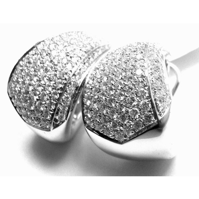 Metal Damiani Da Definire 18k White Gold 3.09ct Diamond Earrings. Retail: $22,900, Pair For Sale - Image 7 of 12