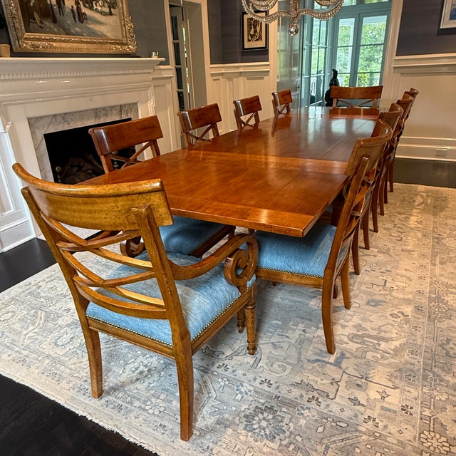 Baker Milling Road Extendable Dining Table and 10 Chairs A beautiful, ready to go set for your largest of gatherings....