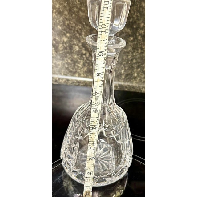Late 20th Century Atlantis Crystal Ships Decanter and 10 Wine Glasses Made in Portugal- Set of 10 For Sale - Image 4 of 10