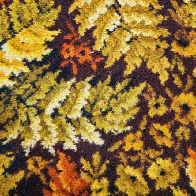 Vintage Palm Tree Pattern Wool Rug, 1960s For Sale - Image 13 of 18