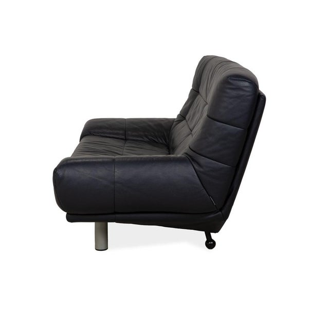 BMP 418 2-Seater Sofa in Dark Blue Leather from Rolf Benz For Sale - Image 10 of 11