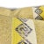 Yellow and Tan Mini Herringbone Embellished With Gray and Gold Fretwork Trim Pillow Cover with Kelly Wearstler Trim For Sale - Image 4 of 7
