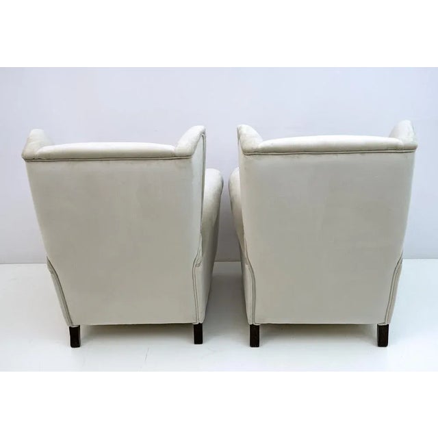Set of Mid-Century Modern Velvet Armchairs by Gio Ponti, Italy, 1950s For Sale - Image 10 of 11