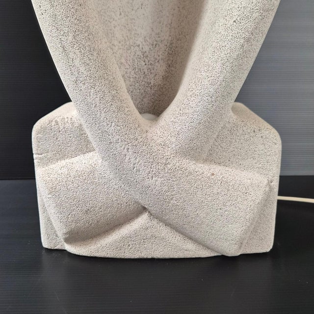 1970s Vintage Ruban and Light Stone Table Lamp by Galisson Tormos, 1970s For Sale - Image 5 of 16