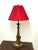 Antique Brass Cherub Table Lamp with Fabric Shade from Unbekannt, 1950s For Sale - Image 4 of 10