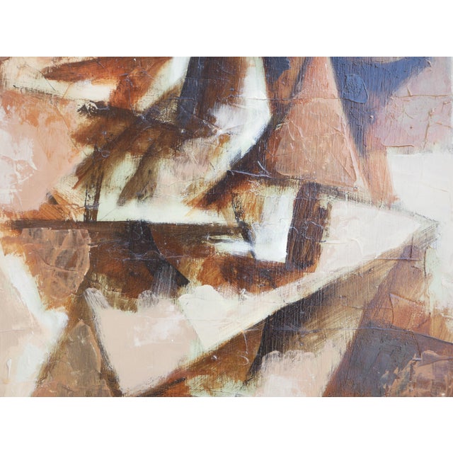 David Adickes "Abstract Bouquet, Browns #1" Modern Abstract Cubist Floral Still Life Painting, 2007 For Sale In Houston - Image 6 of 10
