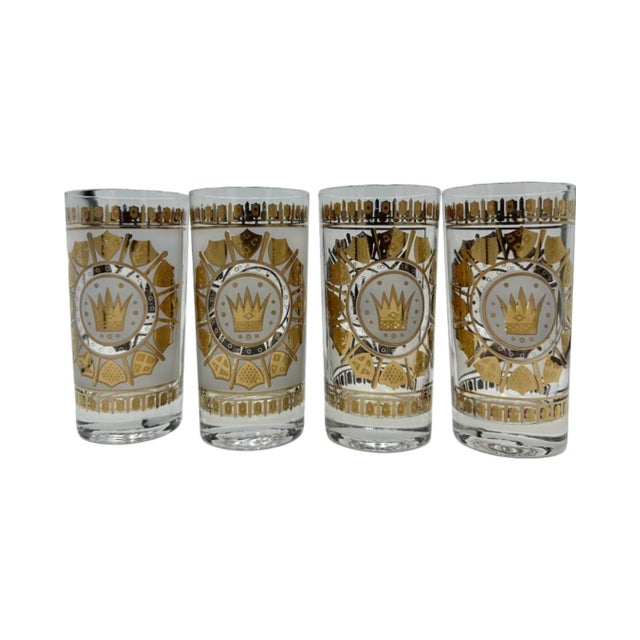 Vintage Georges Briard Royal Crown Highball Glasses- Set of 4 For Sale - Image 12 of 12