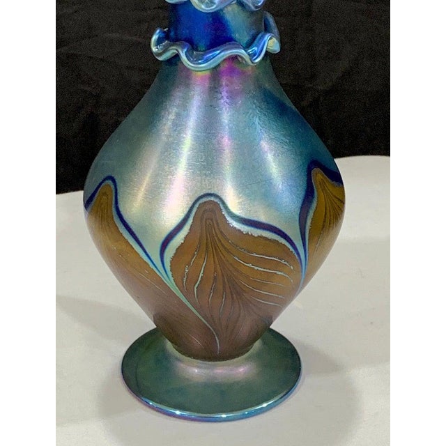 Vandermark Art Glass Decanter In The Style Of Louis Comfort
