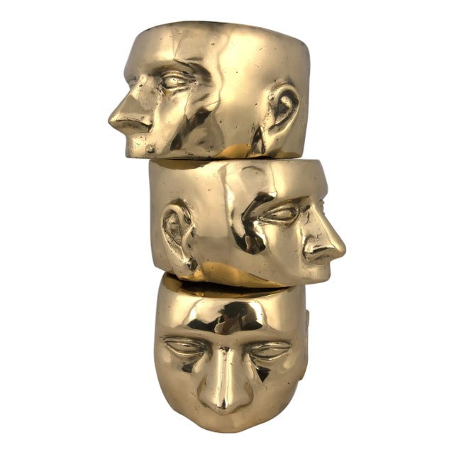 NOIR Set Of 3 Brass Characters For Sale