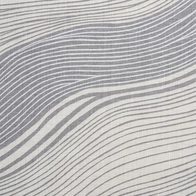 Screen-printed by hand, this large, undulating horizontal stripe has a marvelous presence and a wonderful sense of...