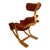 Textile Ergonomically Shaped Rocking Chair in Light Oak and Red Upholstery by Peter Opsvik for Stokke For Sale - Image 7 of 10