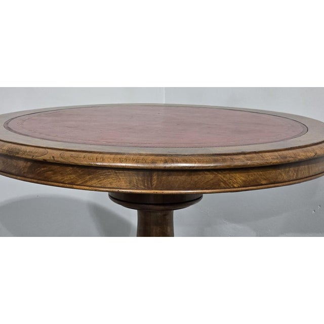 Wood Victorian Walnut Swivel Library Table, 1850s For Sale - Image 7 of 12