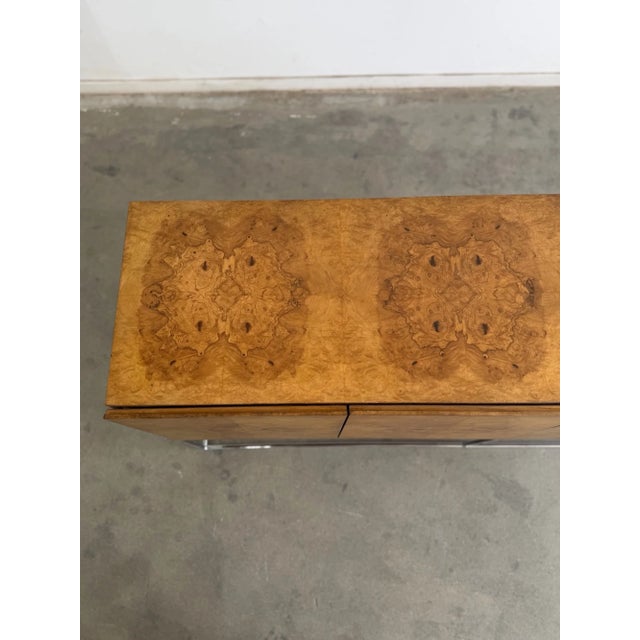 Tan 1970s Milo Baughman for Thayer Coggin Burl Wood Credenza For Sale - Image 8 of 13