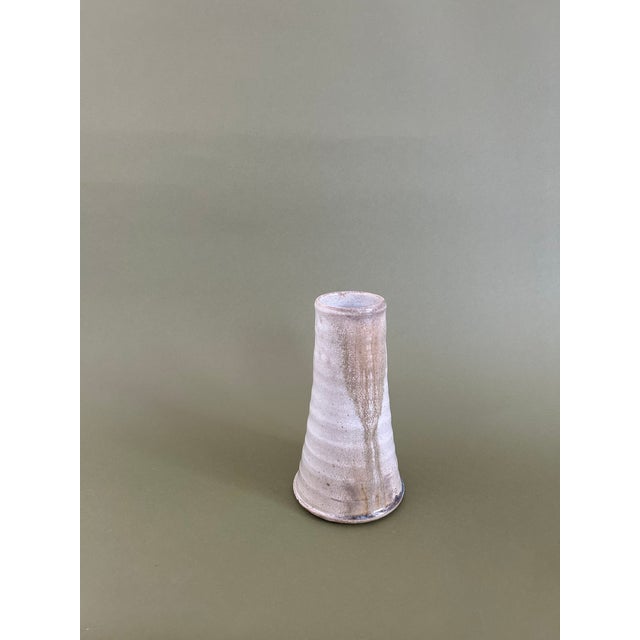 Ceramic Studio Pottery Conical Vase For Sale - Image 7 of 8