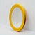 French space age wall mirror produced during the 1970s, featuring a vibrant yellow moulded plastic frame and a clean...