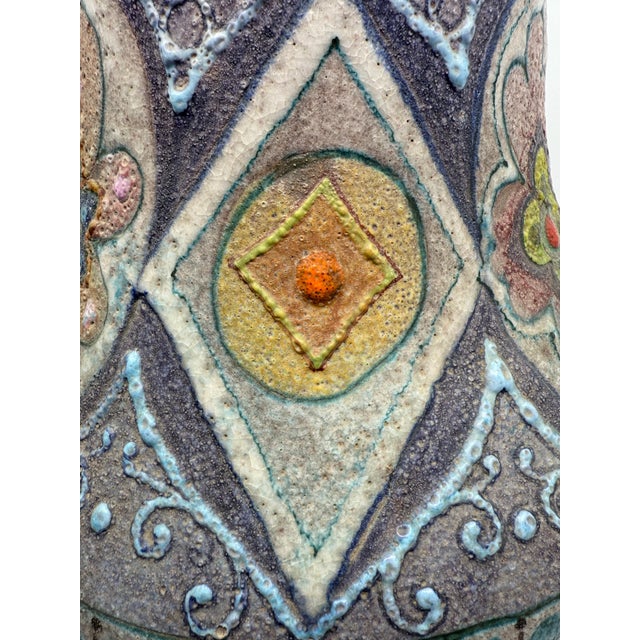 Vintage Lava Volcanic Glaze Italian Pottery For Sale - Image 4 of 12