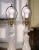 White Pair of Carved Rock Crystal Table Lamps on Acrylic Bases For Sale - Image 8 of 9