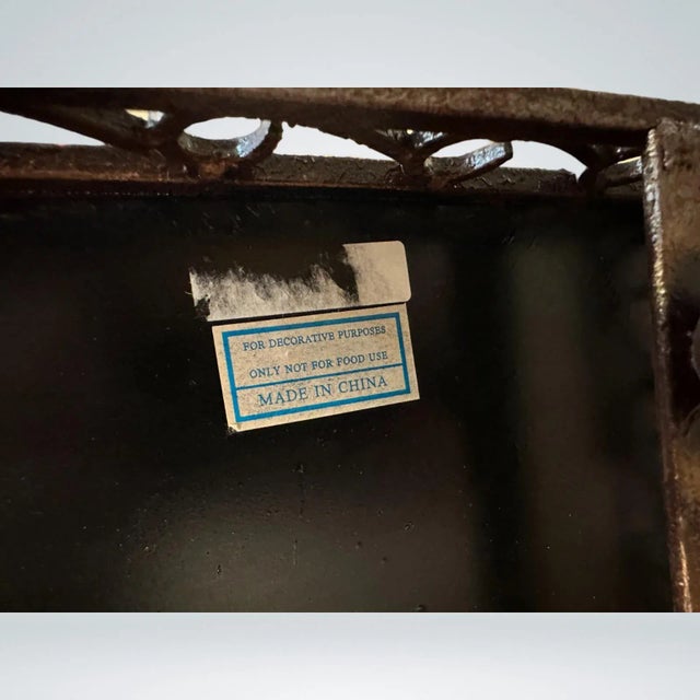 Vintage Italian Renaissance Style Tole Metal Box For Sale - Image 10 of 10