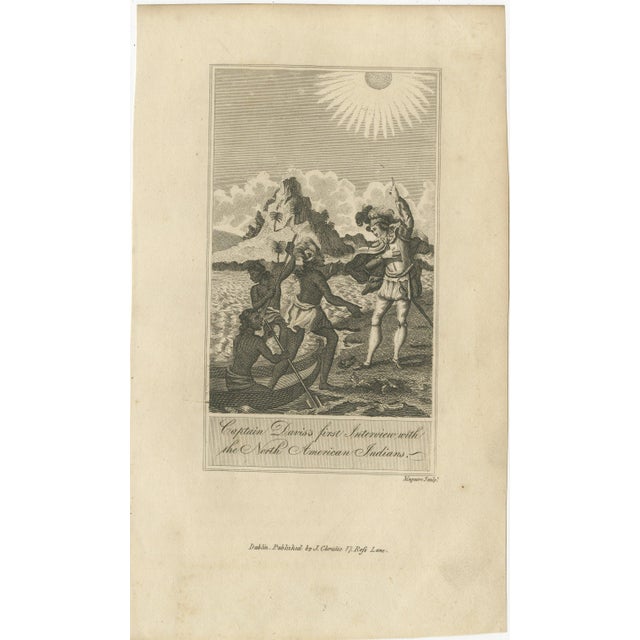 Patrick Maguire, Captain Davis's First Interview with the North American Indians, 1815, Engraving For Sale - Image 9 of 10
