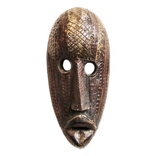 Vintage African Marka Bamana Tribal Mask / Sculptural Wall Object For Sale