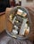 1970s Murano Glass Wall Mirror With Brass Accents For Sale - Image 5 of 7