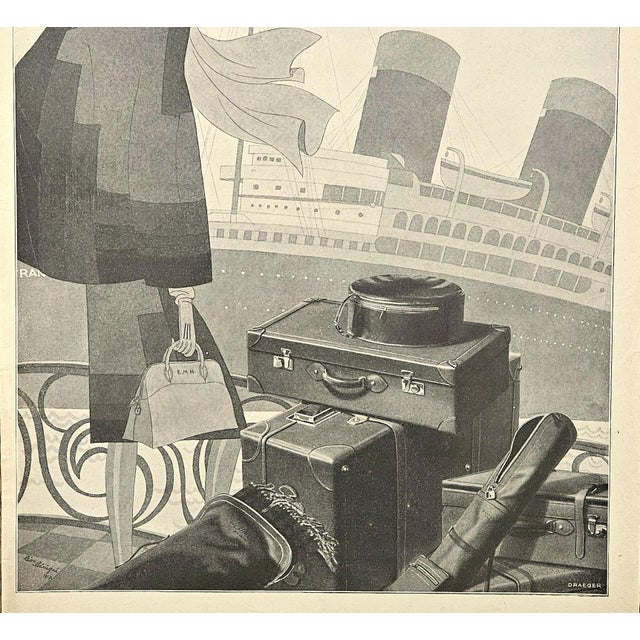 Art Deco 1927 RARE-Original French Art Deco Hermes Advertisement Print-Luxury Travel by Leon Benigni For Sale - Image 3 of 4