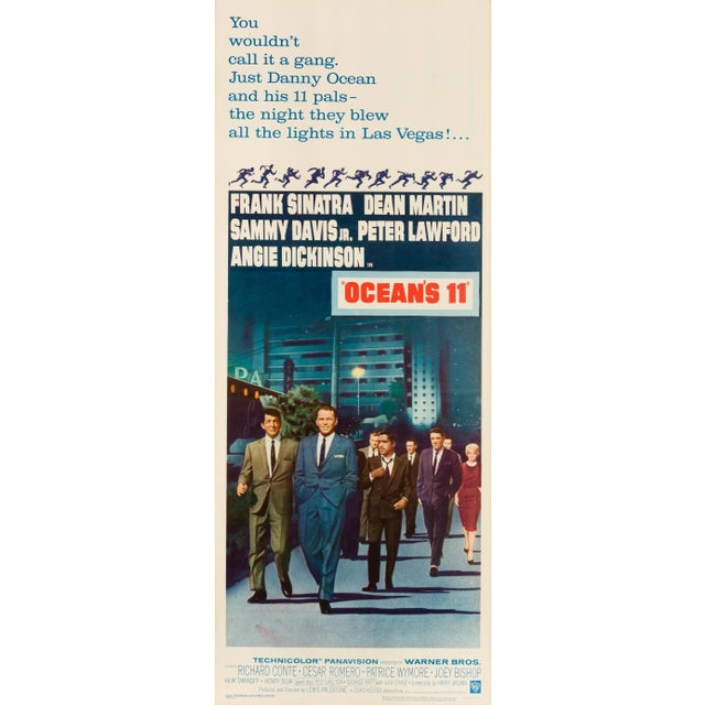 "Ocean's 11" Original Vintage U.S. Insert Movie Poster, 1960 For Sale - Image 4 of 4