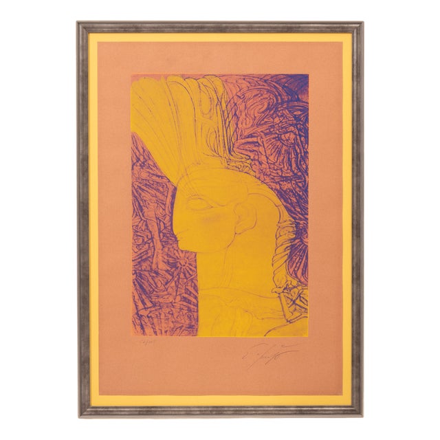 Ernst Fuchs, Head of a Cherub, 1982, Paper For Sale