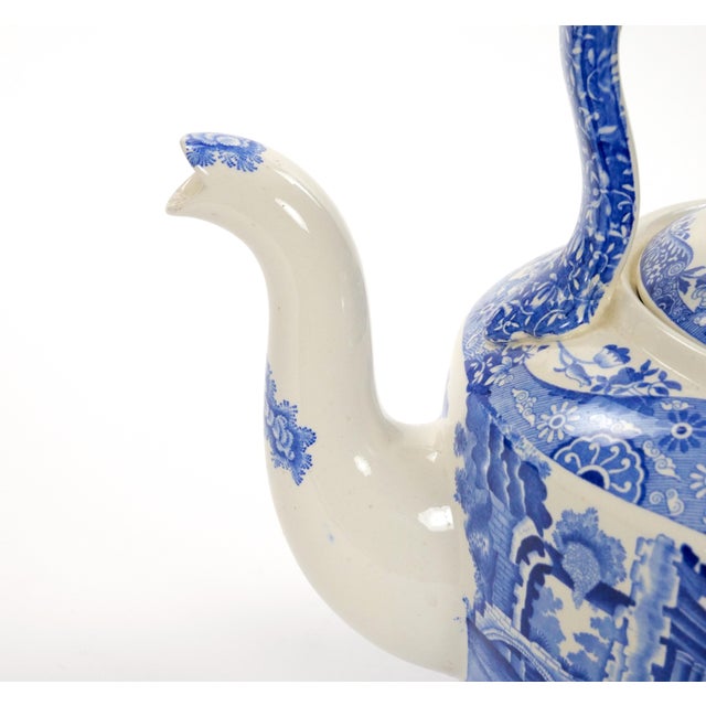 Ceramic Oversized Italian Blue and White Porcelain Tea or Coffee Pot For Sale - Image 7 of 14