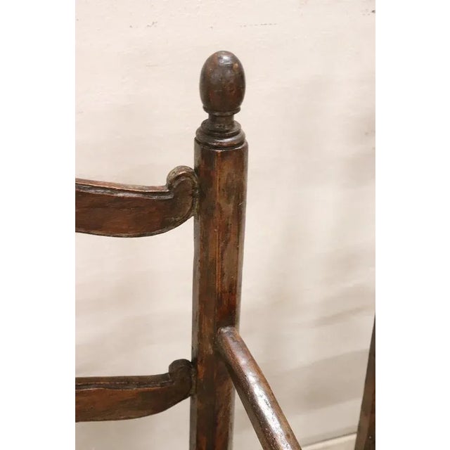 Brown Set of Armchairs in Walnut, 18th Century For Sale - Image 8 of 11