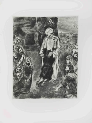 Marc Chagall, Joseph Recognized by his Brothers, Etching, 1956