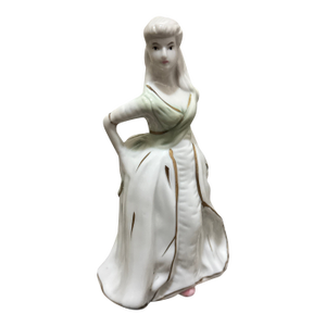 Victorian Style Figurine of a Woman in a White Dress