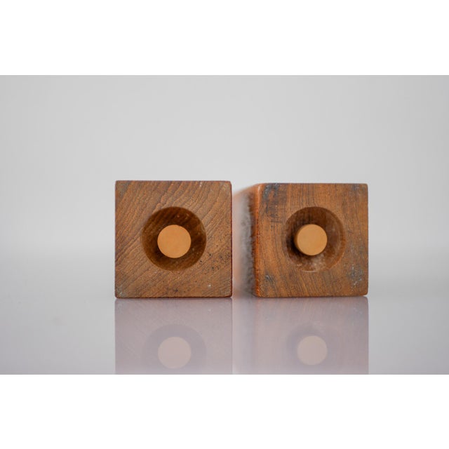 Mid-Century Modern Danish Teak Salt and Pepper Shaker Set, Set of 2 For Sale - Image 12 of 15