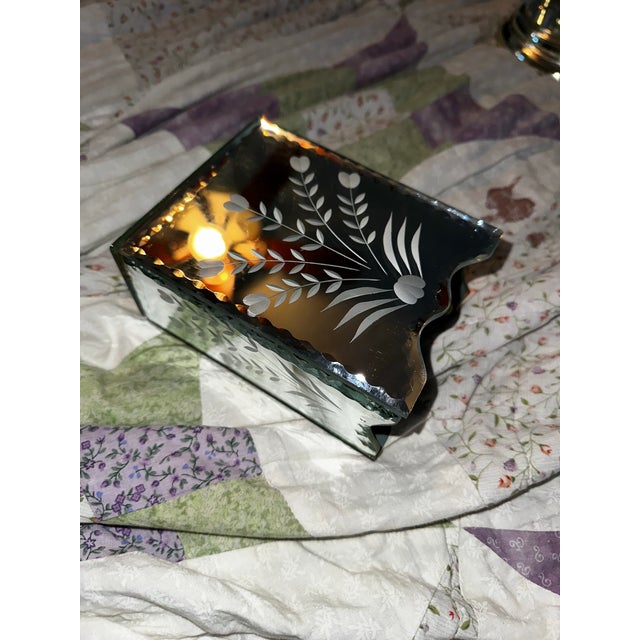 Vintage Glass/Crystal Clock For Sale - Image 11 of 12