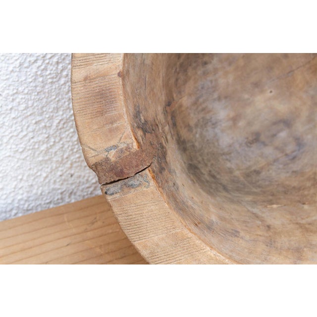 Brown Wabi Sabi African Wood Bowl For Sale - Image 8 of 11