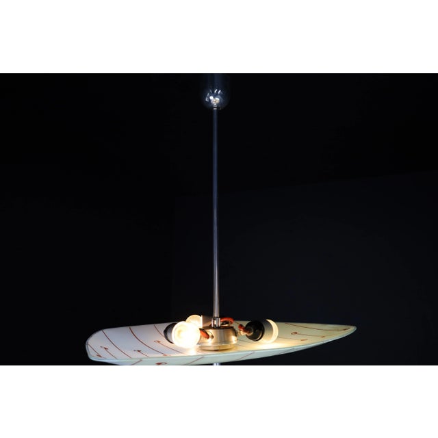 Gold Mid-Century Brussels World Expo 1958 Pendant Lamp in Glass For Sale - Image 8 of 10