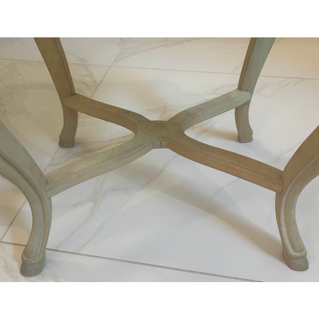 Vintage French Louis XV Style Wooden Stool / Vanity Stool With Caned Seat For Sale - Image 13 of 17
