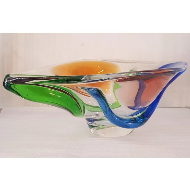 Mid-Century Modern Large Rhapsody Glass Bowl by Frantisek Zemek for Mstisov, 1950s For Sale - Image 3 of 4