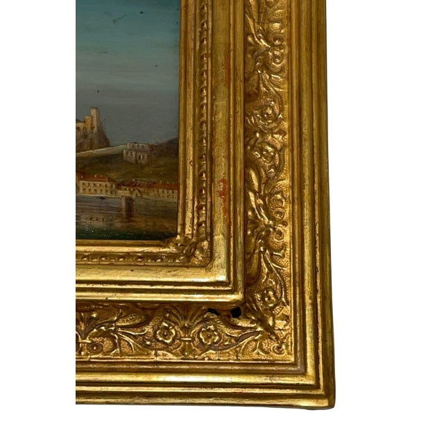 Late 19th Century Pair of European Castle Landscape Paintings by M. Day For Sale - Image 9 of 11