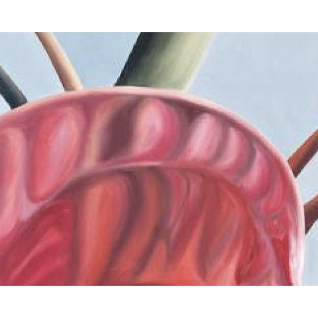 2000s "Anthurium" Large Gallery Wrapped Oil Painting by Judith Moore For Sale - Image 4 of 10