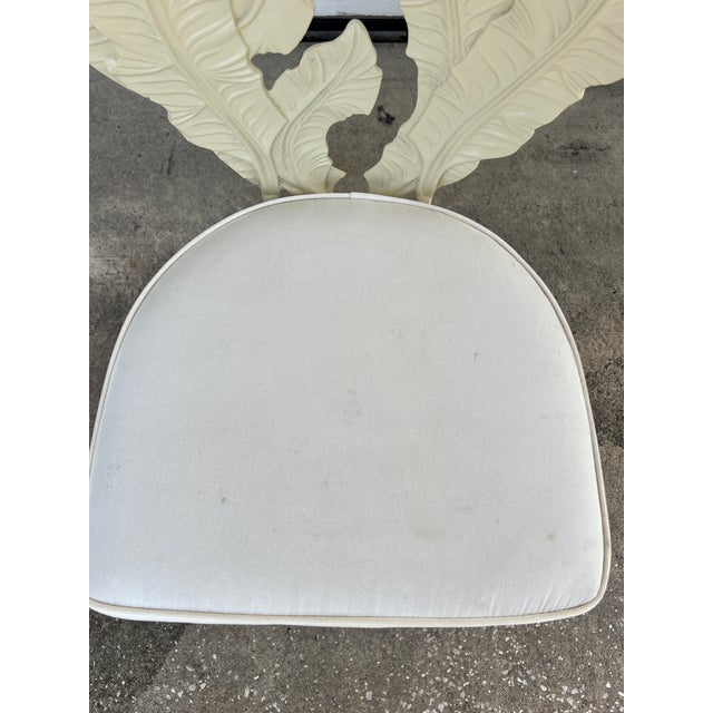 1960s Set of 6 Hollywood Regency Era Aluminum Cast Chairs For Sale - Image 12 of 17
