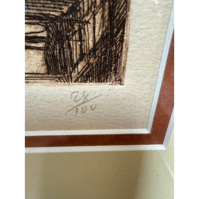 Up the One Way Round San Francisco Etching, Signed For Sale - Image 4 of 12