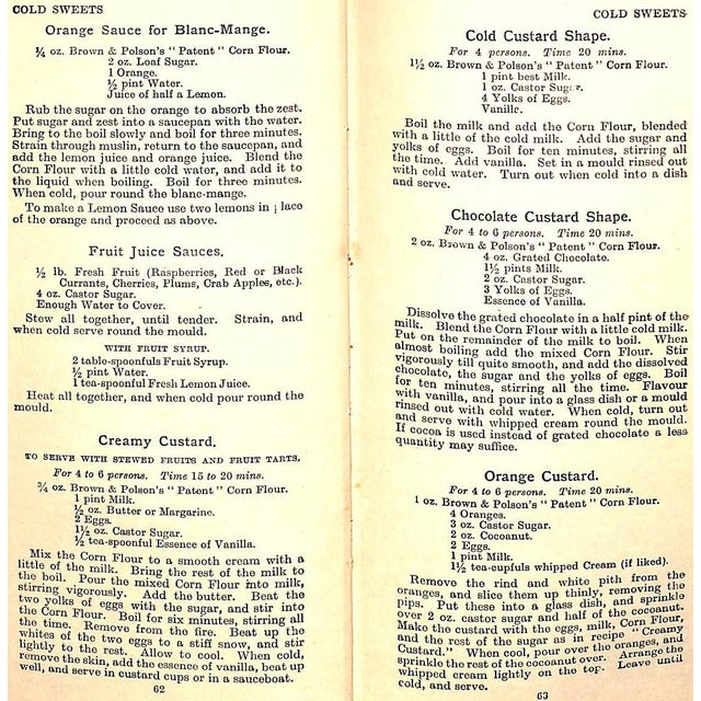 1920s "Light Fare Recipes for Corn Flour and "Raisley" Cookery" 1929 Brown & Polson (Firm) For Sale - Image 5 of 11