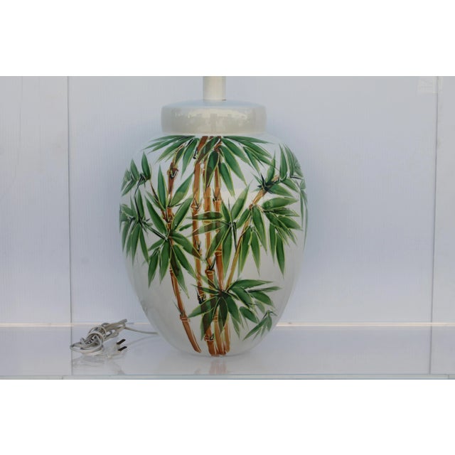 Glazed Ceramic Palm Tree Lamps A Pair Chairish