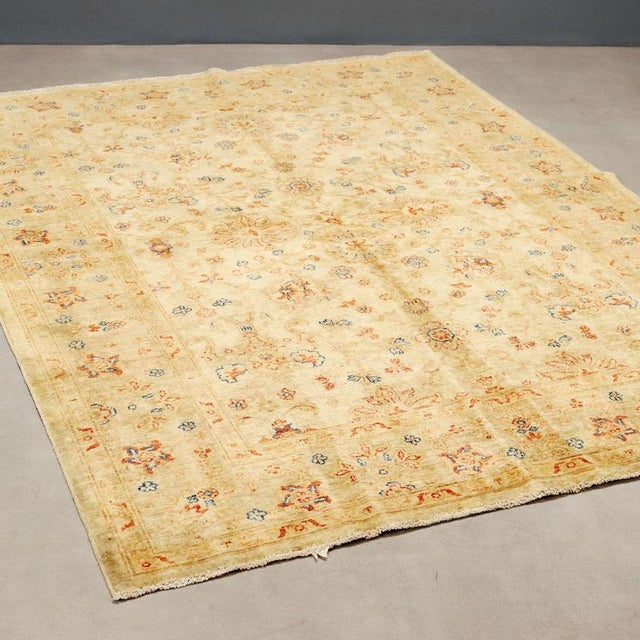 Yellow Middle Eastern Herati Rug in Wool For Sale - Image 8 of 8