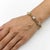 Vintage 14k Gold Woven Cuff Bracelet With Diamond X Details For Sale - Image 11 of 11