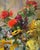Sunflowers II by Yana Beylinson | Oil on Canvas Still life of sunflowers and roses. For Sale